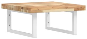 Półka nieobrobione drewno biały uchwyt - Siro