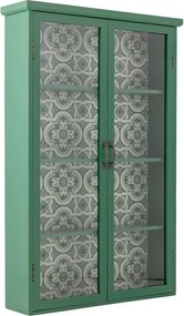 Zielona witryna z litego drewna jodłowego wisząca 81x122x22 cm Hazem – Bloomingville