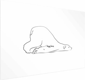 Plakat Leniwy niedźwiedź 60x40 cm bez ramy z marginesem ARTGEIST B