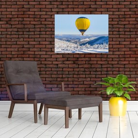 Obraz - Lot nad zimowym krajobrazem (70x50 cm)