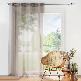 Brązowa firanka z woalu 140x240 cm Lissea – douceur d'intérieur