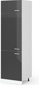 Szafka na lodówkę antracyt wysoki połysk 60x57.2x206.8 r-line