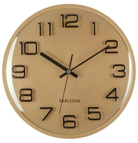 Karlsson 6022GD designerski zegar ścienny złoty, średnica 30 cm
