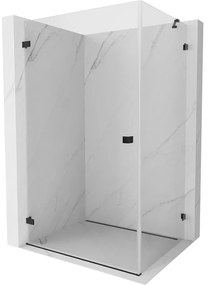 Mexen Lunar-B kabina prysznicowa uchylna lewa 95 x 80 cm, transparent, czarna - 832-095-080-70-00-L