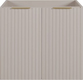 Szafka łazienkowa z drzwiami, Kaszmir + złoty uchwyt, 60 x 57 x 46 cm