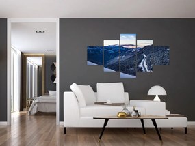 Obraz ośnieżonego stoku (125x70 cm)