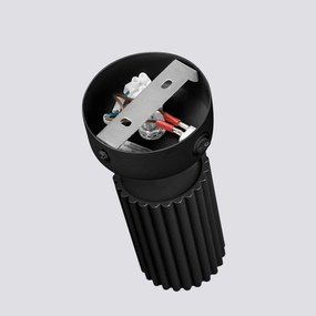 Kinkiet KARBON czarny ryflowany z włącznikiem SOLLUX  LIGHTING