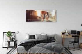 Obraz na płótnie Białe Baletki i Nogi