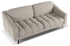 Beżowa aksamitna sofa 202 cm Nalu – Makamii