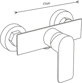 Mexen Alfa bateria prysznicowa, złota - 745740-50