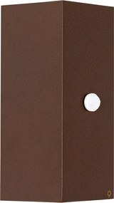 Kinkiet rdzawy brąz 2-punktowy GU10 AR70 IP44 z czujnikiem ruchu - Baleno