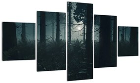 Obraz - Paproć w świetle księżyca (125x70 cm)