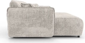 Beżowa sofa z tkaniny szenilowej z szezlongiem 252 cm Nelia Big – Ropez
