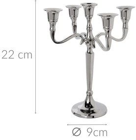 Świecznik metalowy, 22 cm