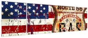 Obraz - Vintage flaga (170x50 cm)