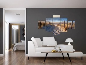 Obraz - Droga na plażę Morza Północnego, Holandia (125x70 cm)