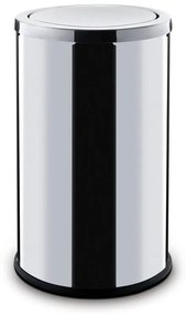 Kosz do biura na śmieci z obrotową pokrywą, 45 l, nierdzewny błyszczący