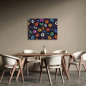 Obraz na szkle - Muzyczne płyty gramofonowe (70x50 cm)