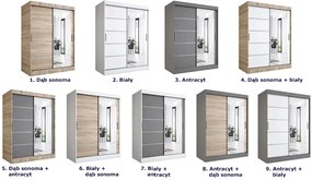 Szafa przesuwna 150 cm dąb sonoma + biały - Marmos 4X