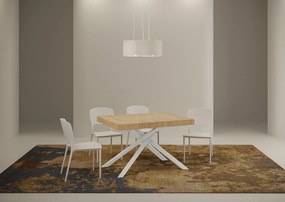 Stół rozkładany 130/234x90 cm Karida Premium dąb naturalny nogi białe