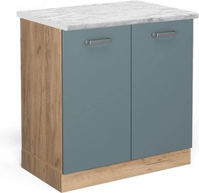 Szafka pod zlew niebiesko-szary 80x60x81.6 r-line