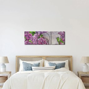 Obraz - Bez (z zegarem) (90x30 cm)