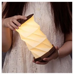 Lampa stołowa LED w ciemnym naturalnym kolorze (wysokość 18 cm) Twist Hexagon – Gingko
