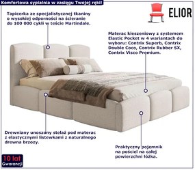 Nowoczesne łóżko welurowe z pojemnikiem 120x200 Befi 9X
