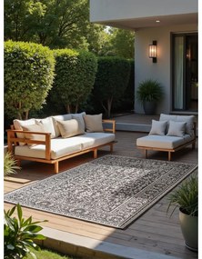 Czarno-biały dywan odpowiedni na zewnątrz 120x170 cm Duet Kona – NORTHRUGS