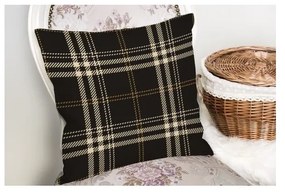 Czarno-beżowa dekoracyjna poszewka na poduszkę Minimalist Cushion Covers Flannel, 45x45 cm