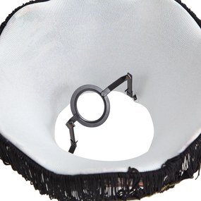 Abażur z tkaniny z kwiatowym wzorem i białym wnętrzem 31,5/15/14 - Heritage klasyczny/Antyczny