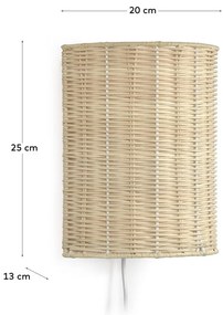 Rattanowy kinkiet Kimjit – Kave Home