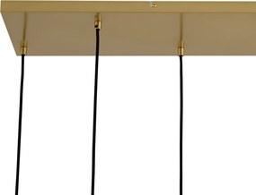 Lampa wisząca w stylu Art Deco złota z tęczowym szkłem 8-źródłowa - Sandra