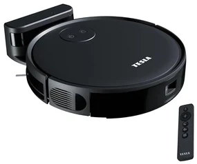 TESLA Smart-Inteligentny robot odkurzający 2w1 2000 mAh Wi-Fi czarne + pilot zdalnego sterowania