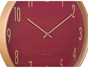 Zegar ścienny Karlsson 5996RD design czerwony,średnica 40 cm