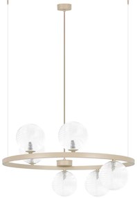 Lampa wisząca Tesoro okrągła – eleganckie oświetlenie do kuchni z regulacją wysokości