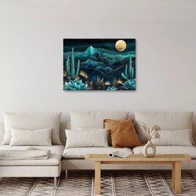 Obraz - Turkusowa noc (70x50 cm)