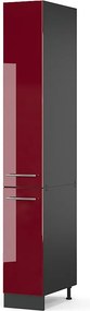 Szafka aptekarska bordowa czerwień wysoki połysk 30x58x206.8 fame-line