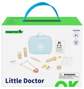 Tooky toy drewniany zestaw małego lekarza doktora w walizce z akcesoriami