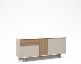 Beżowo-naturalna komoda w dekorze dębu 180x76x45 cm Carpi – Marckeric