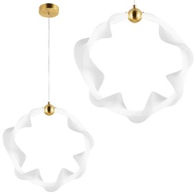 LAMPA WISZĄCA LED G014-1CP BIAŁY/ZŁOTY