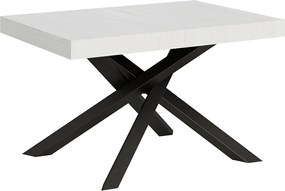 Stół rozkładany 130/234x90 cm Volantis frassino biała nogi antracytowe