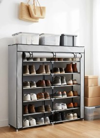 Czarna tekstylna szafa na buty R4-S27