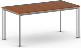 Stół konferencyjny do biura PRIMO INVITATION, 160x80 cm, szaro-srebrna podstawa, czereśnia