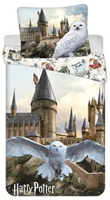 Bawełniana pościel dziecięca jednoosobowa 140x200 cm Harry Potter "Hedwig" – Jerry Fabrics