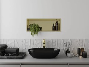 Mexen X-Wall-R półka wnękowa z kołnierzem 60 x 20 cm, złota szczotkowana - 1950602010