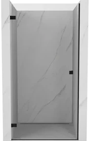 Mexen Lunar-B drzwi prysznicowe uchylne lewe 60 cm, transparent, czarne - 832-060-000-70-00-L