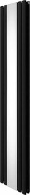 Owalny grzejnik lustrzany - 1800 mm x 380 mm - czarny