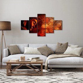 Obraz - Budda w odcieniach czerwieni (125x70 cm)