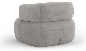 Jasnoszary fotel z materiału bouclé Jenny – Micadoni Home